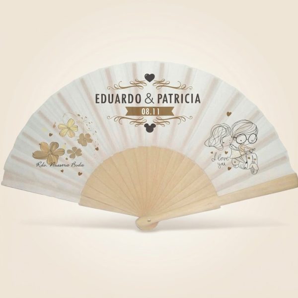 Abanico Boda Personalizado Scooter Love