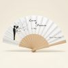 Abanico Boda Personalizado Novios Silueta