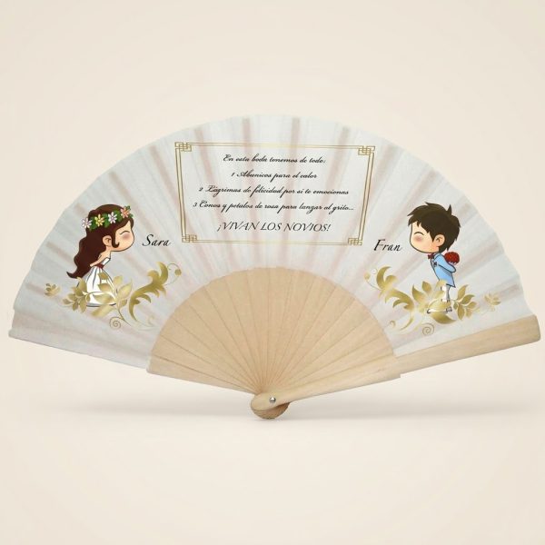 Abanico Boda Personalizado Viva los Novios