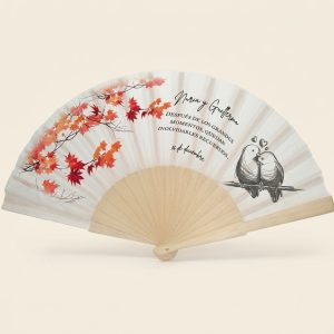 Abanico Boda Personalizado Otoño Romántico