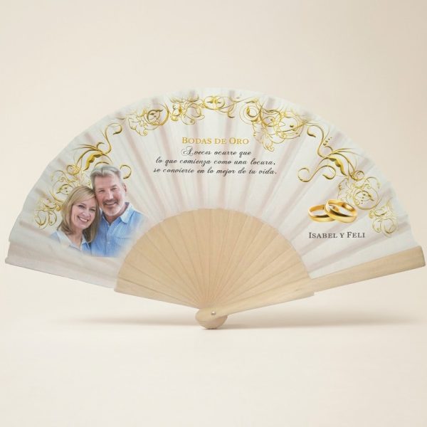 Abanico Bodas de Oro Personalizado con Foto