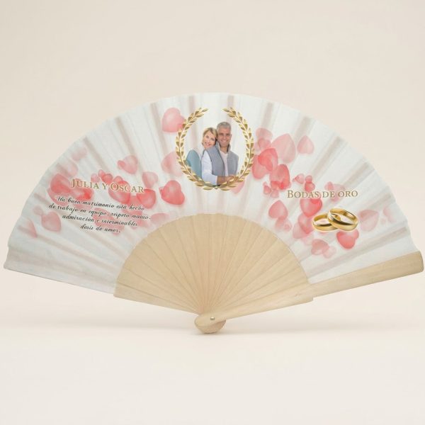 Abanico Bodas de Oro Personalizado con Foto
