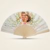 Abanico Boda Personalizado con Foto Acuarela Verde