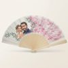 Abanico Boda Personalizado con Foto Magnolias Rosas
