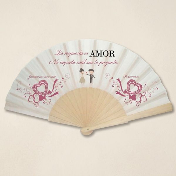 Abanico Boda "La Respuesta es Amor"