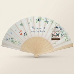 Abanico Boda Pájaros en Jaula «Amor» | Genérico
