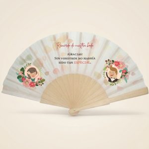 Abanico Boda Cartoon «¡Gracias!» Pareja | Genérico