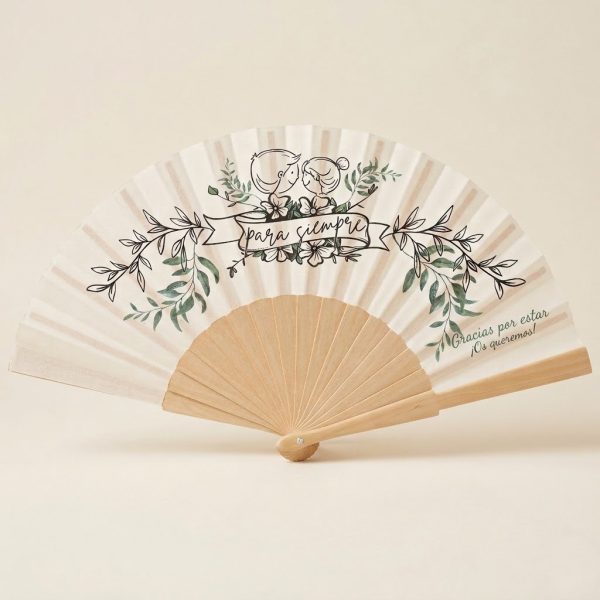 Abanico Boda Pájaros «Para Siempre» | Genérico