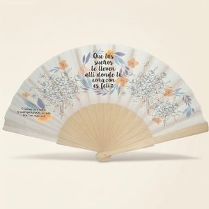 Abanico Boda Flores Azules «Sueños» | Genérico