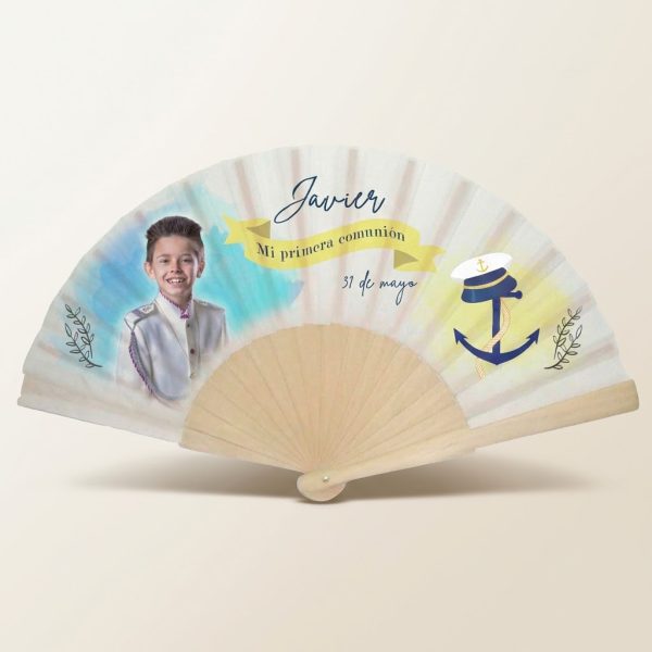 Abanico Comunión Náutico Personalizado