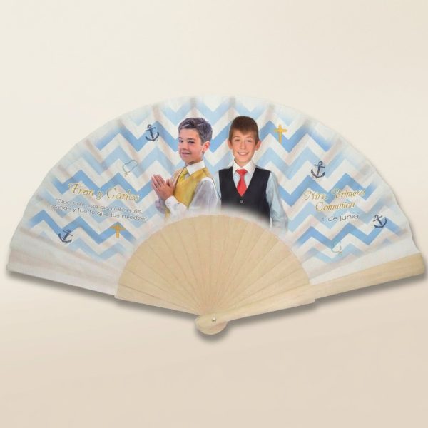 Abanico Comunión Doble Marinero Personalizado