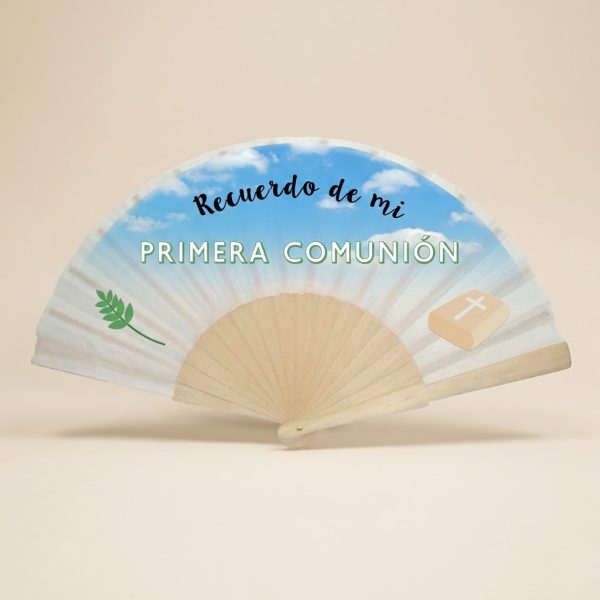 Abanico Comunión Cielo y Nubes