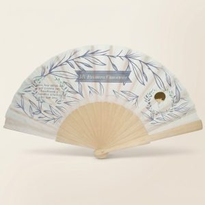 Abanico Comunión Niño Azul Lavanda