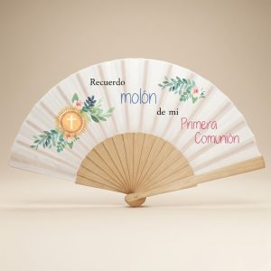 Abanico Comunión Recuerdo Molón Floral