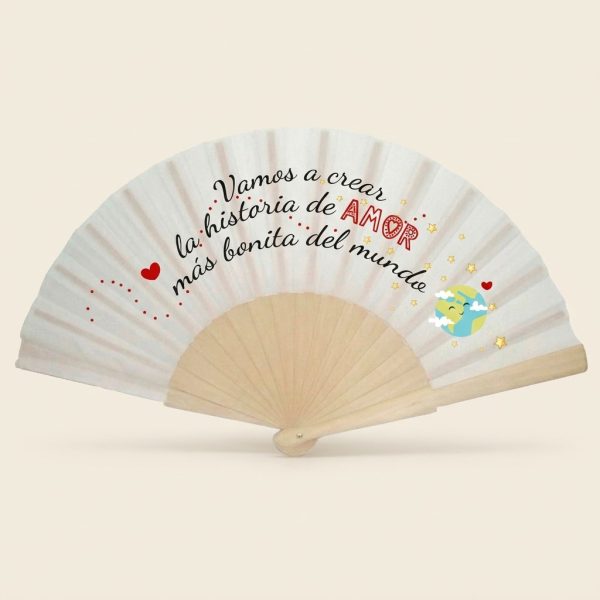 Abanico Boda "Historia de Amor Más Bonita"