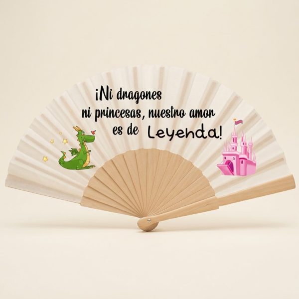 Abanico Boda "¡Nuestro Amor es de Leyenda!"