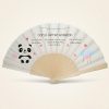 Abanico bautizo personalizado oso panda 042