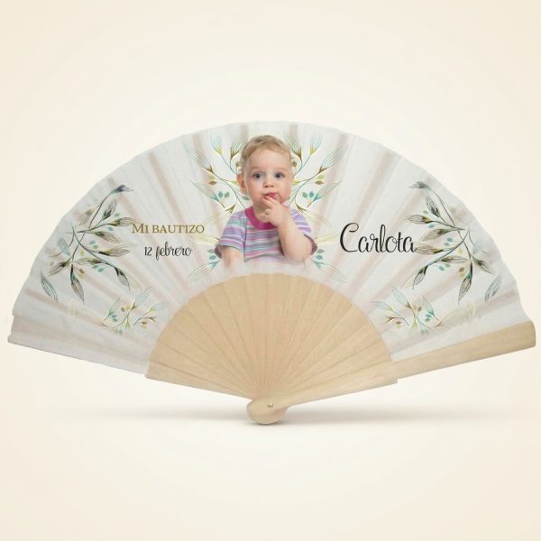 Abanico bautizo personalizado con foto 065