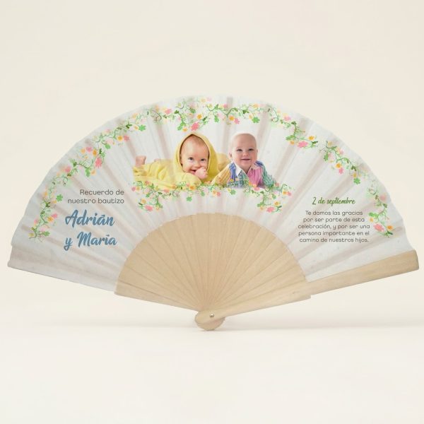 Abanico bautizo con foto gemelos 092