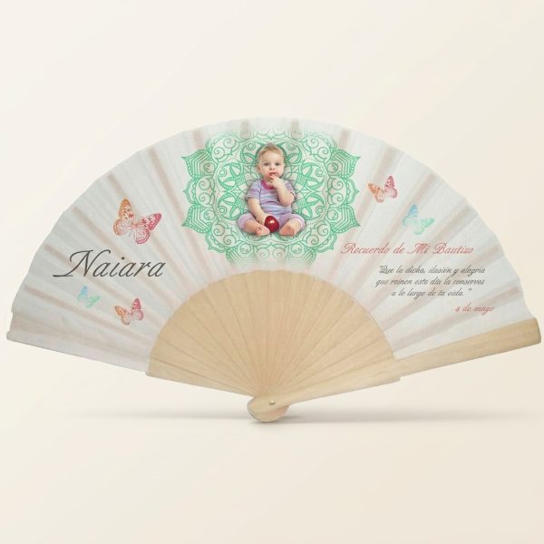 Abanico bautizo personalizado con foto 095