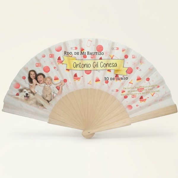 Abanico bautizo personalizado con foto 097