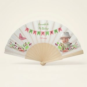 Abanico bautizo personalizado con foto 100