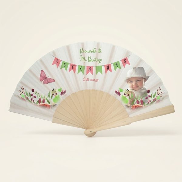 Abanico bautizo personalizado con foto 100